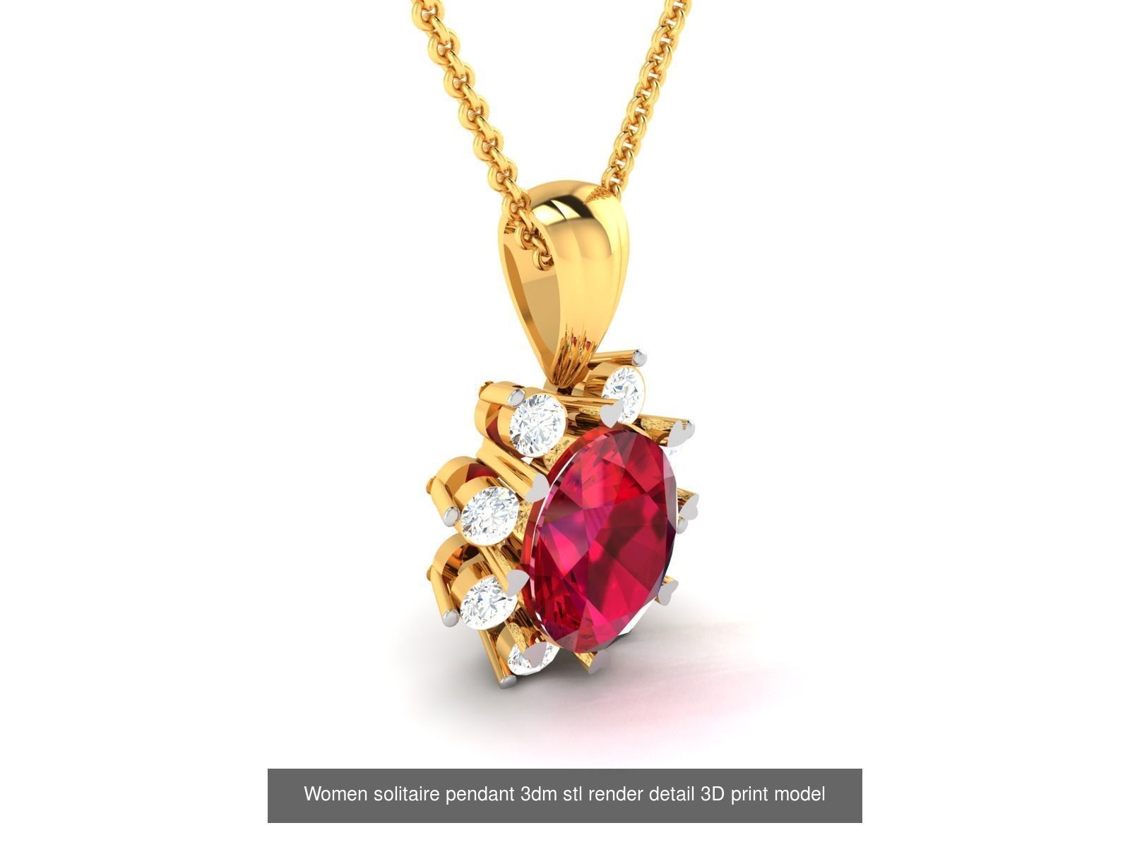 114 Solitaire pendant 3dm stl render detail 3D print model 3D Model Collection_97