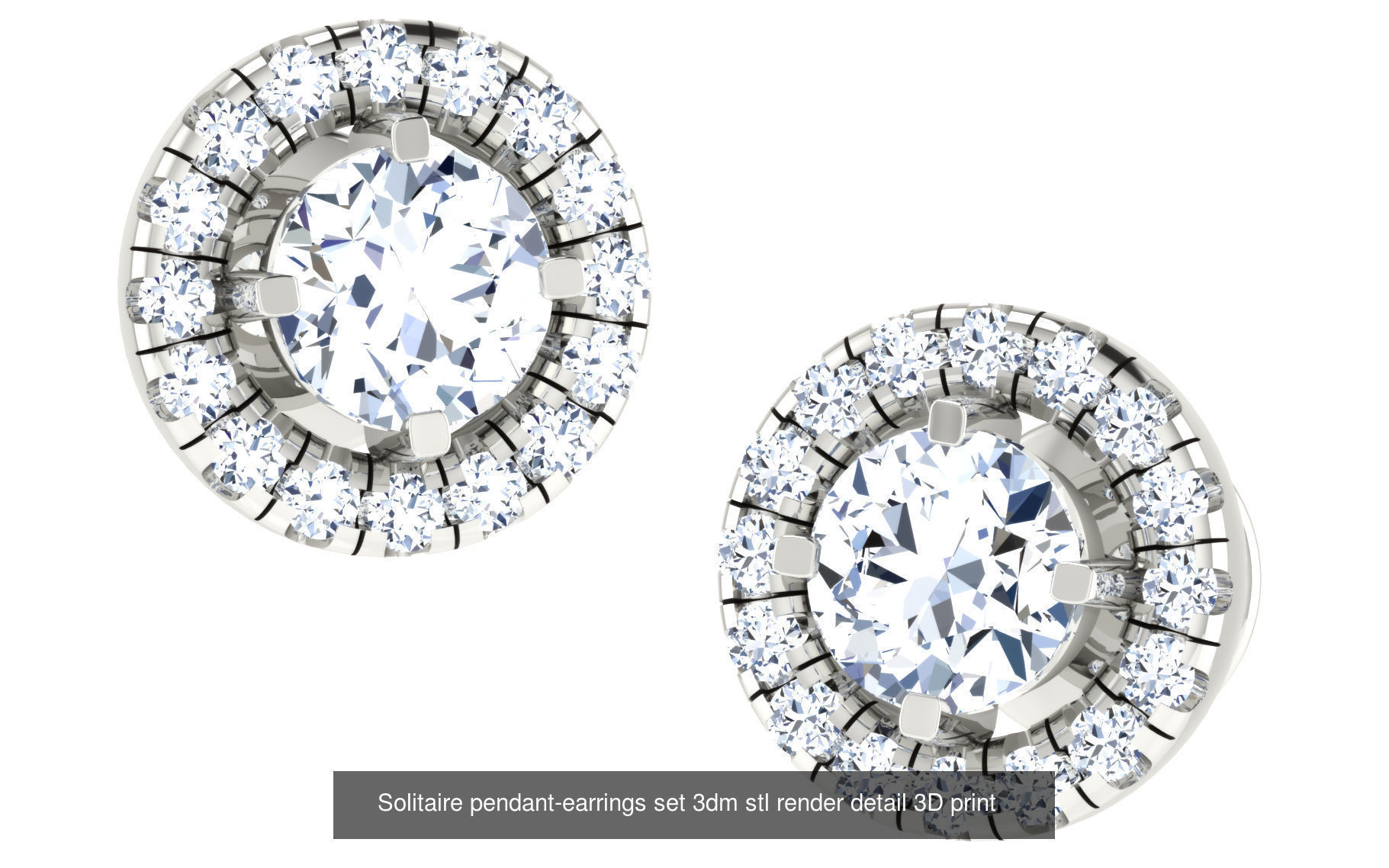 114 Solitaire pendant 3dm stl render detail 3D print model 3D Model Collection_67