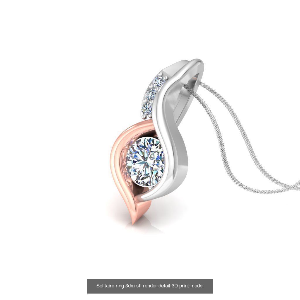 114 Solitaire pendant 3dm stl render detail 3D print model 3D Model Collection_57