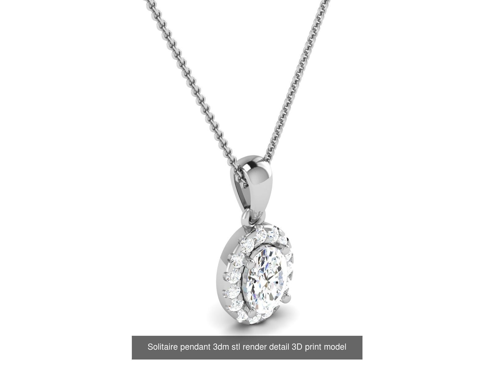 114 Solitaire pendant 3dm stl render detail 3D print model 3D Model Collection_90