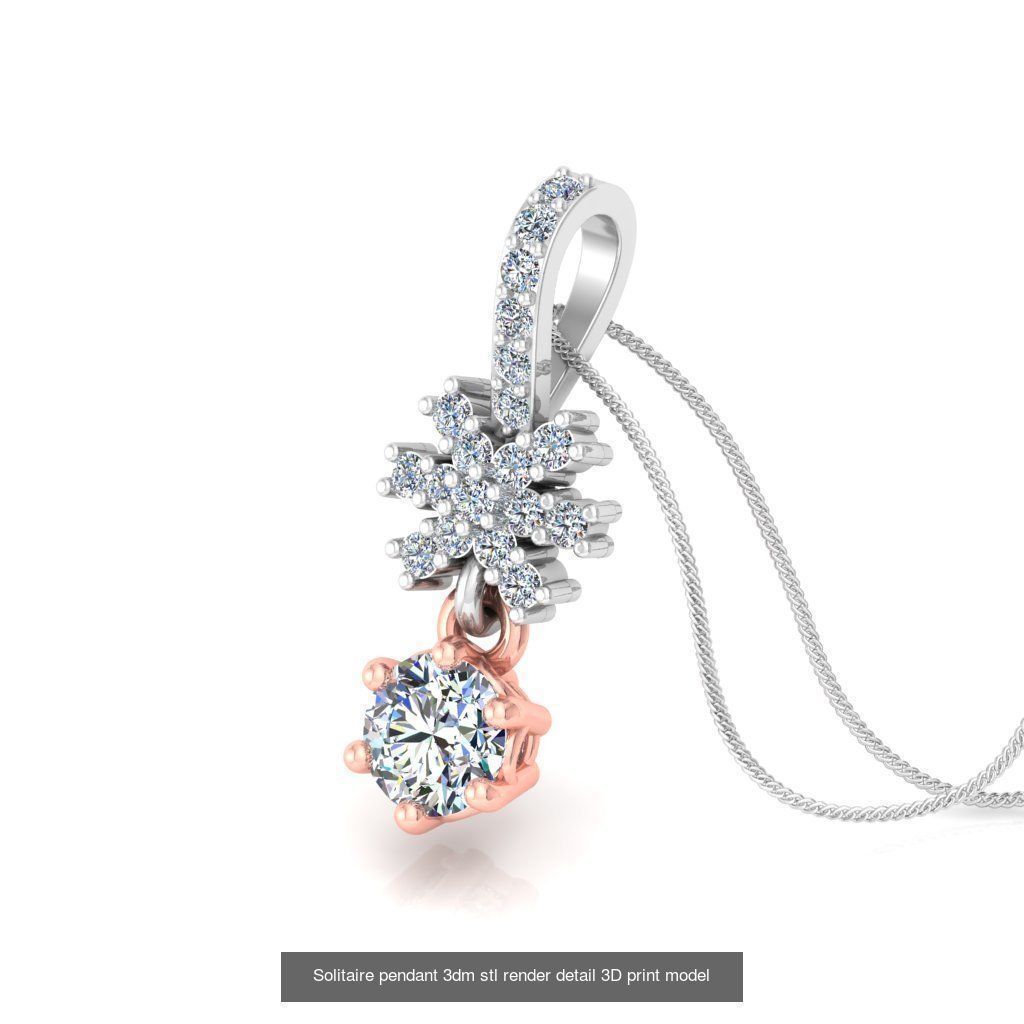114 Solitaire pendant 3dm stl render detail 3D print model 3D Model Collection_52