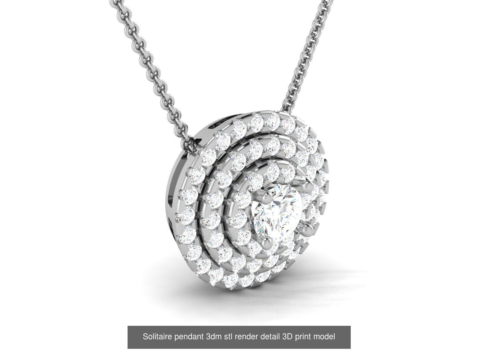 114 Solitaire pendant 3dm stl render detail 3D print model 3D Model Collection_88