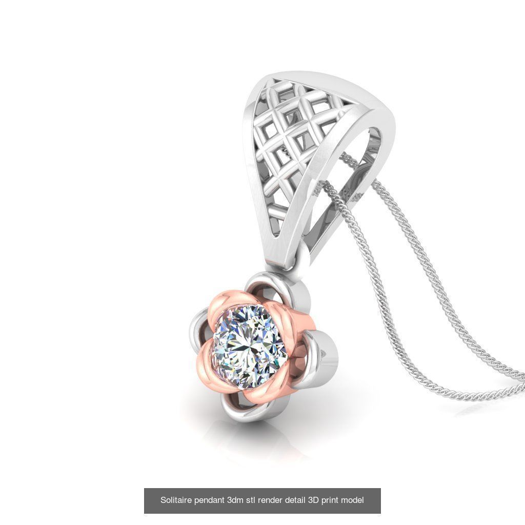 114 Solitaire pendant 3dm stl render detail 3D print model 3D Model Collection_53