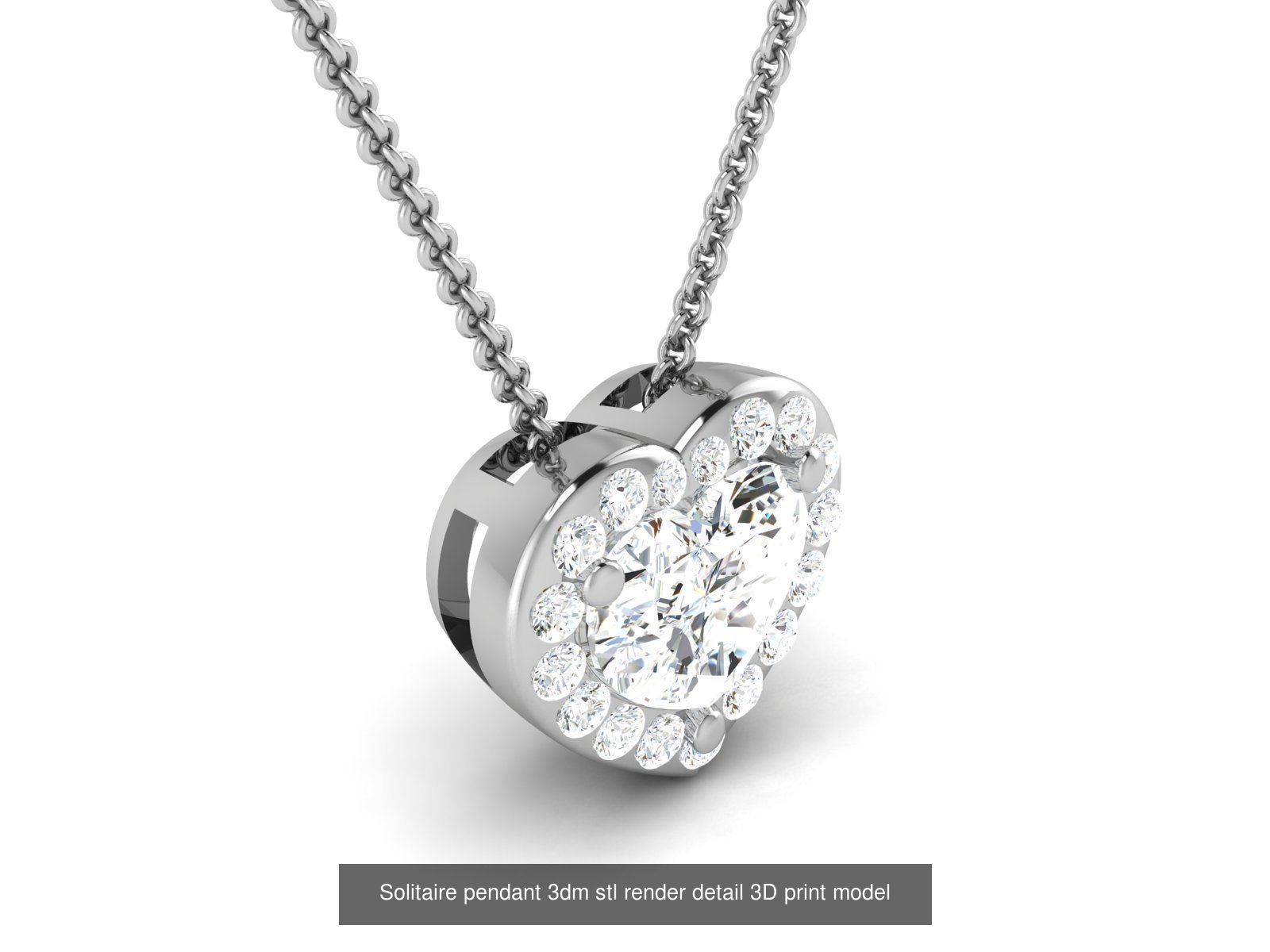 114 Solitaire pendant 3dm stl render detail 3D print model 3D Model Collection_94