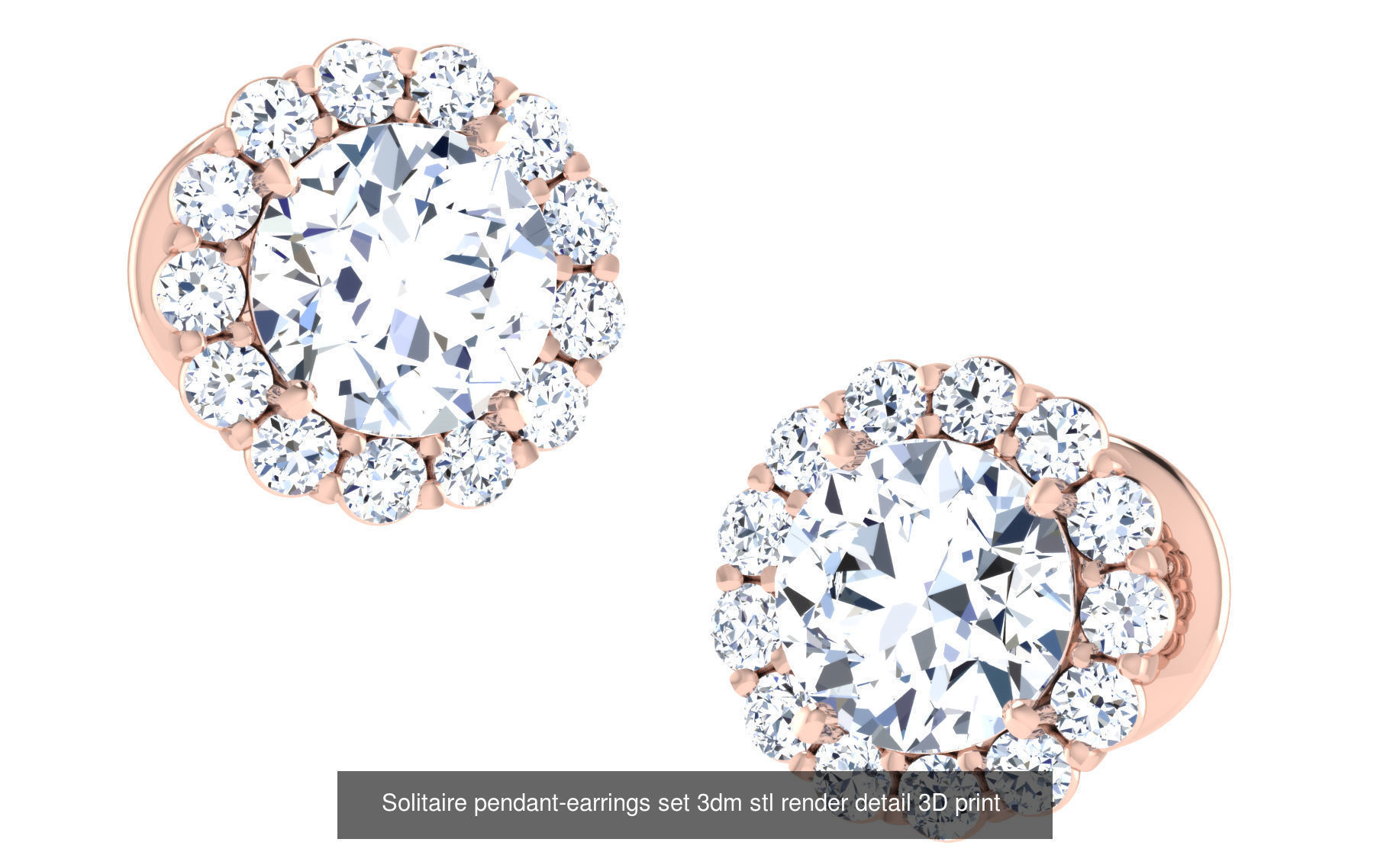 114 Solitaire pendant 3dm stl render detail 3D print model 3D Model Collection_68