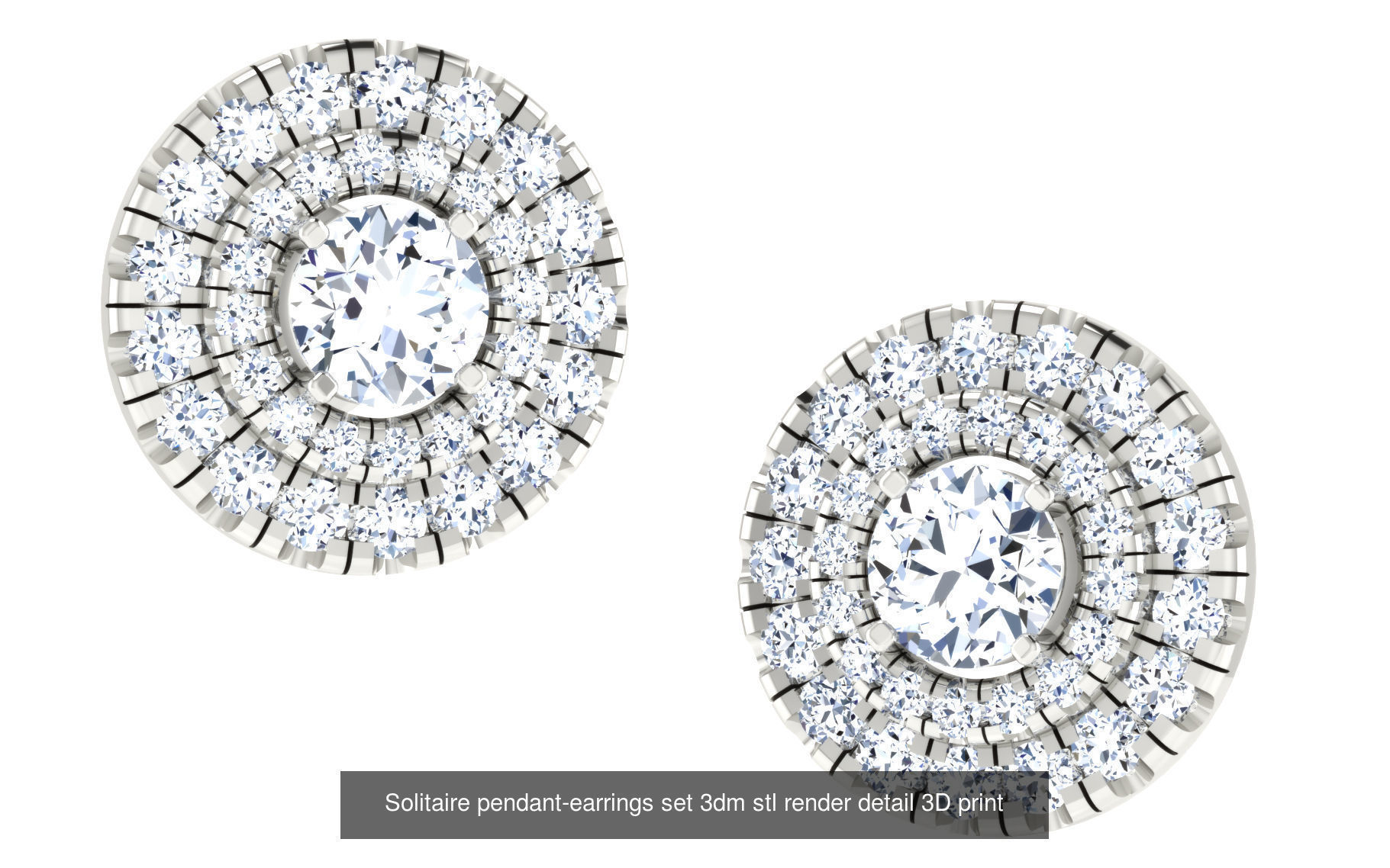 114 Solitaire pendant 3dm stl render detail 3D print model 3D Model Collection_72