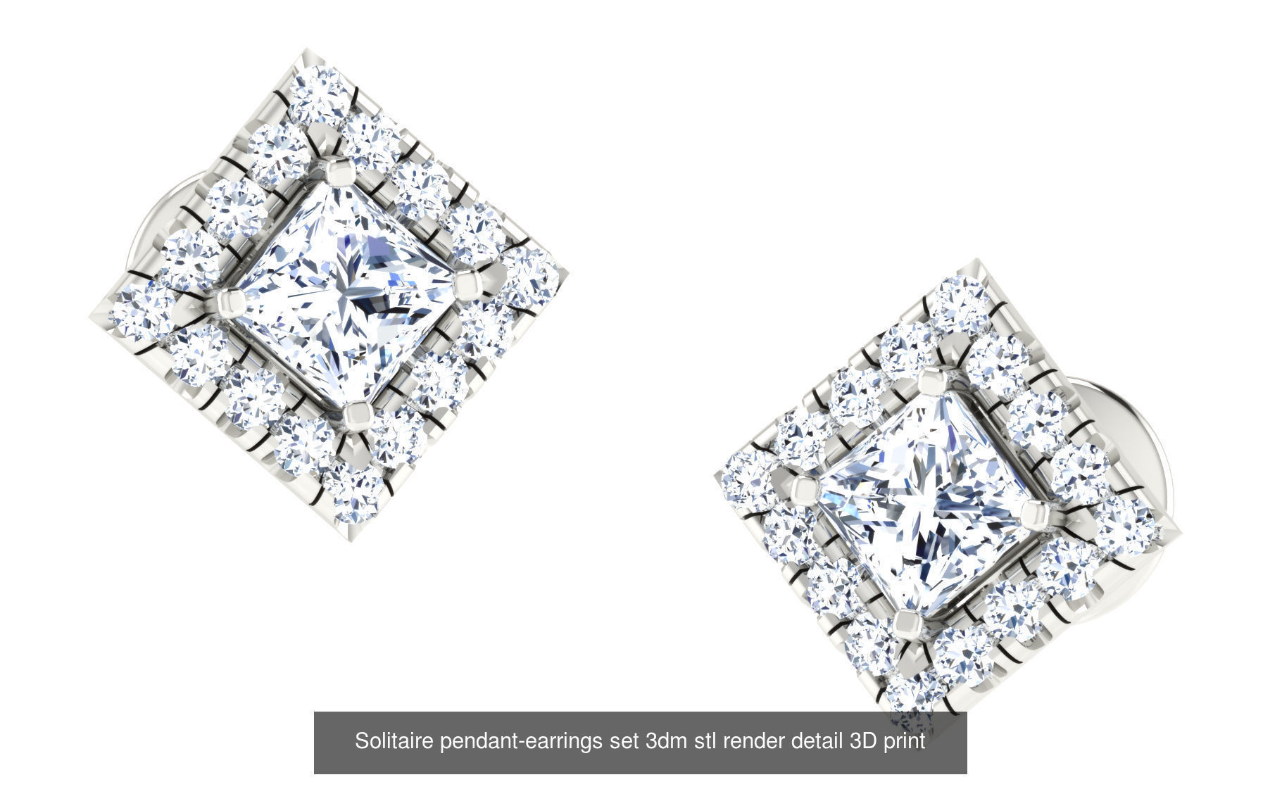 114 Solitaire pendant 3dm stl render detail 3D print model 3D Model Collection_70