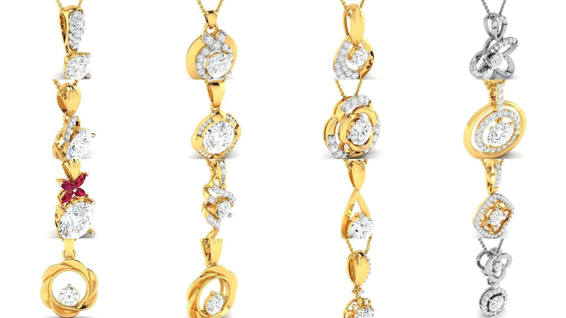 114 Solitaire pendant 3dm stl render detail 3D print model 3D Model Collection_13