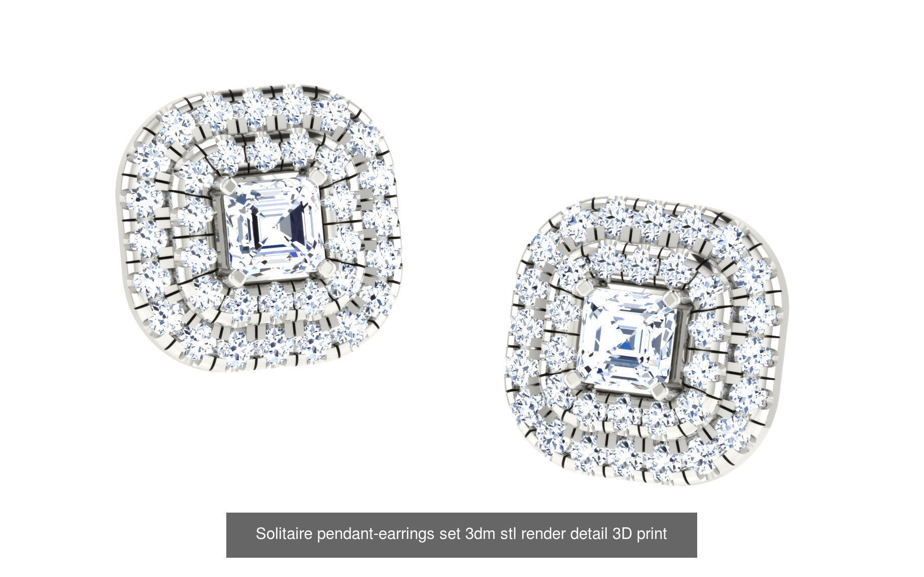 114 Solitaire pendant 3dm stl render detail 3D print model 3D Model Collection_69