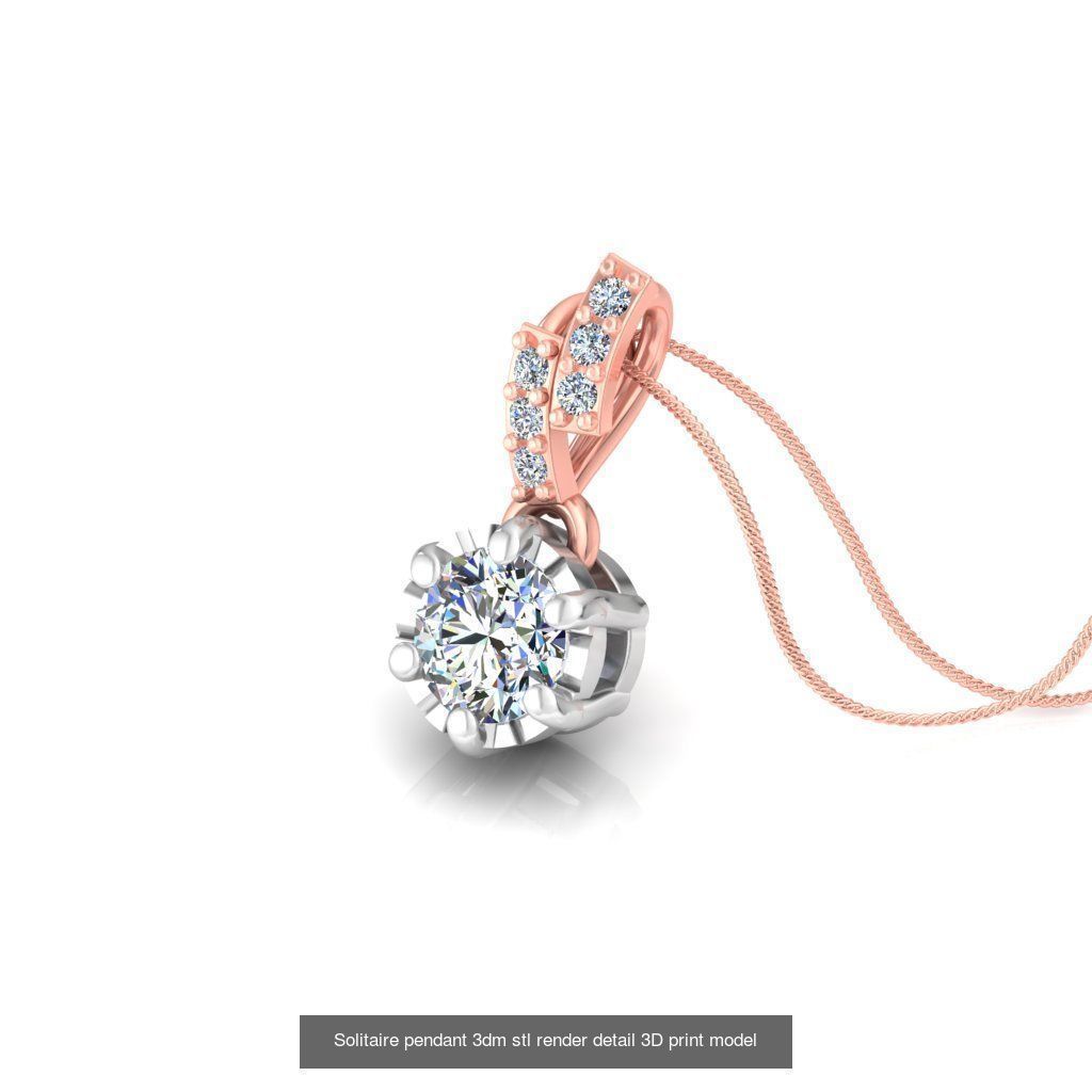 114 Solitaire pendant 3dm stl render detail 3D print model 3D Model Collection_32