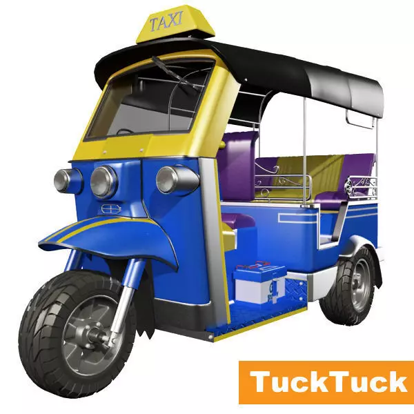 TuckTuck taxi tuk - tuk 3D model_0