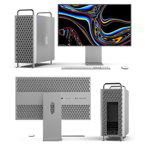 Mac Pro 2019 and Pro Display XDR 3D model