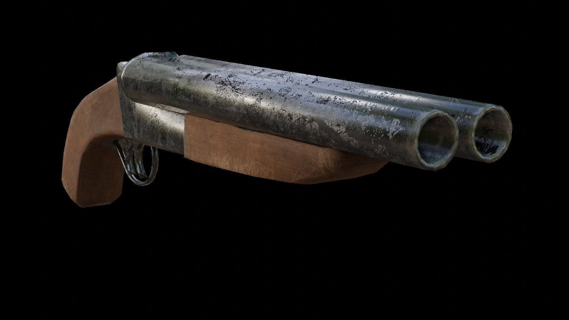 mk12345 gun Low-poly 3D model_1