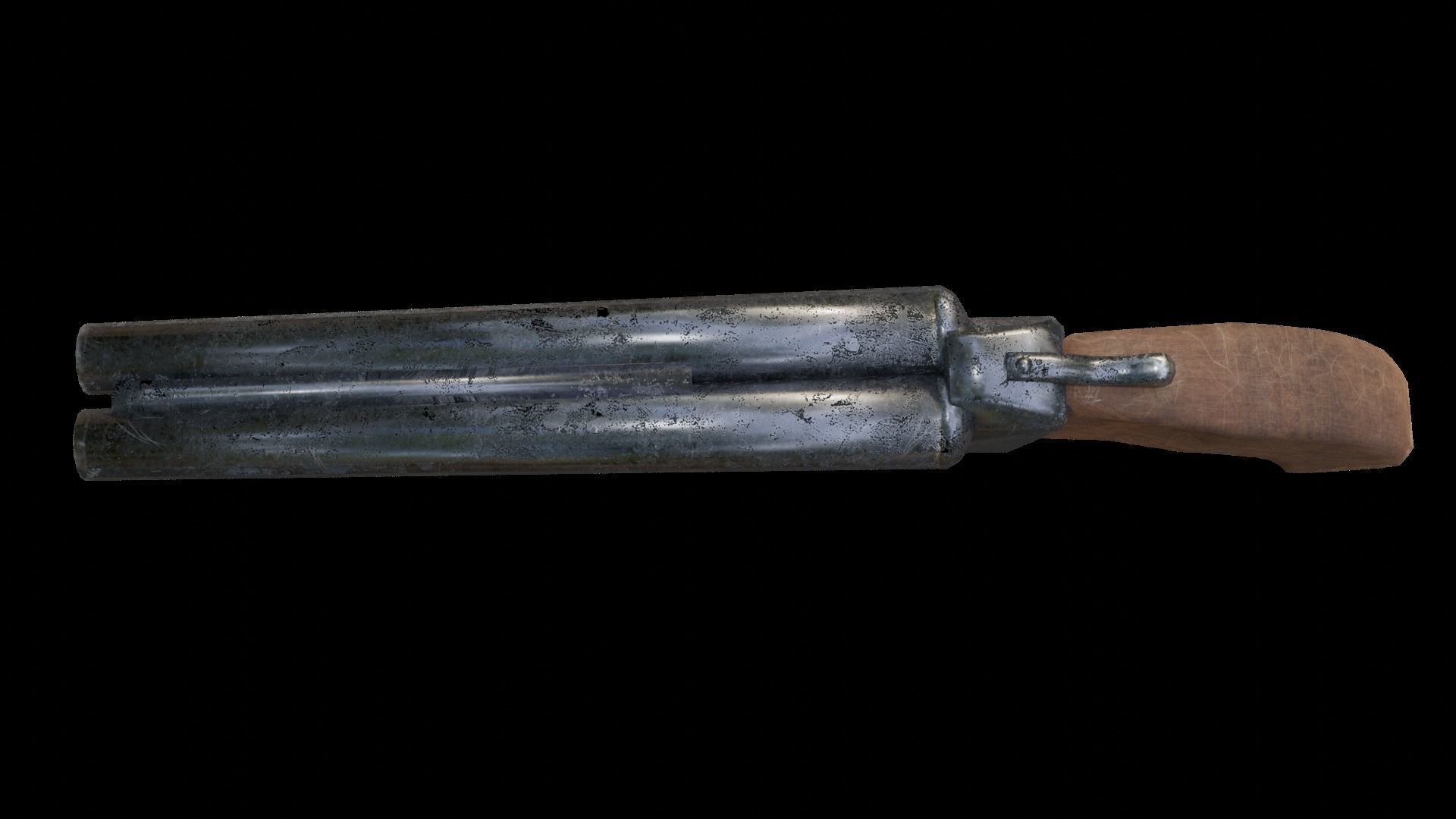 mk12345 gun Low-poly 3D model_4