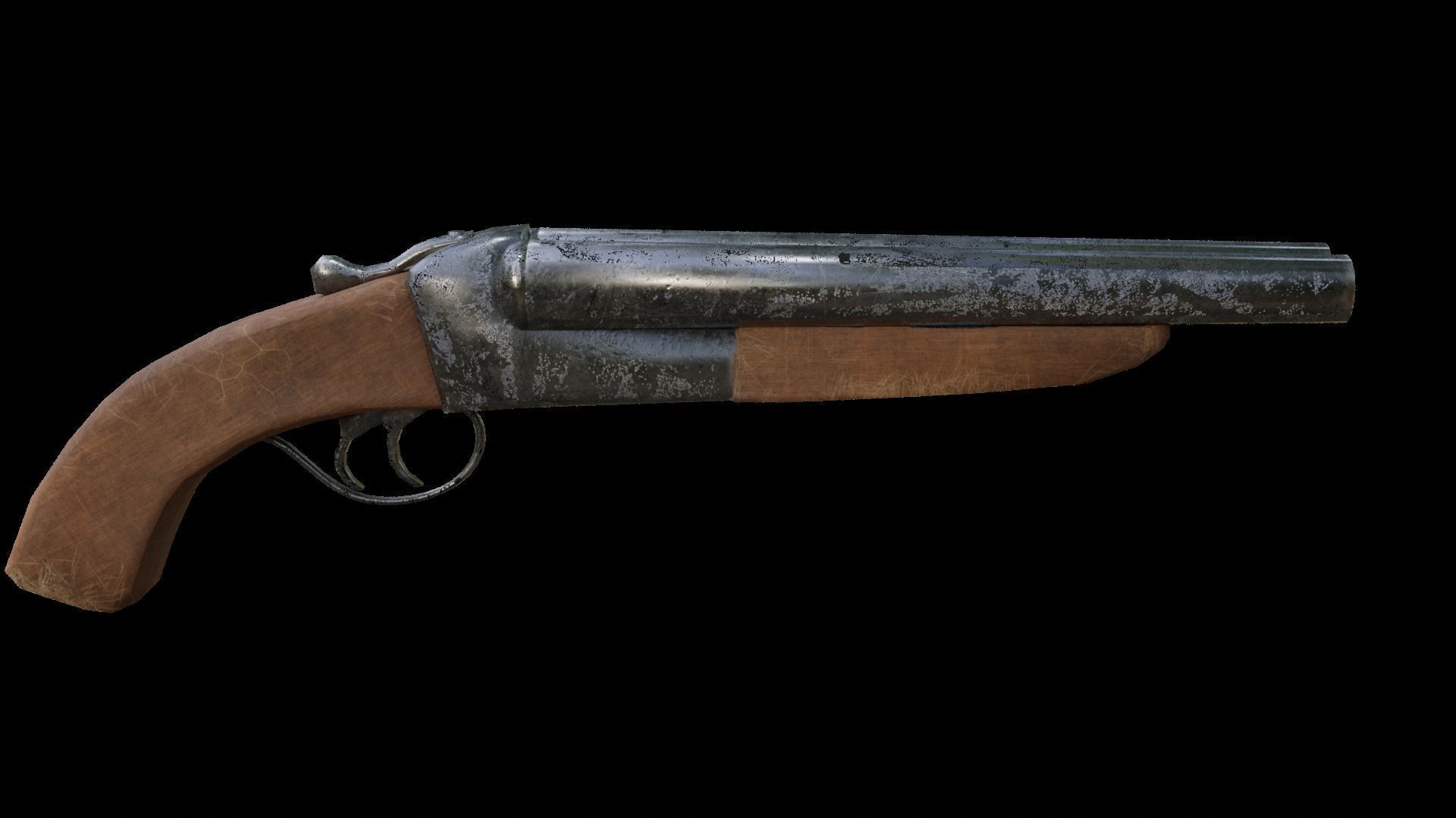 mk12345 gun Low-poly 3D model_5