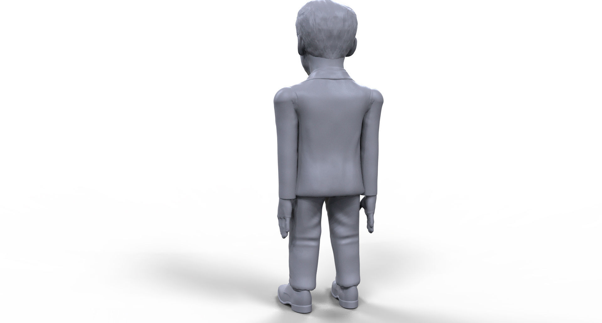 Emmanuel Macron stylized high quality 3D printable miniature 3D print model_4