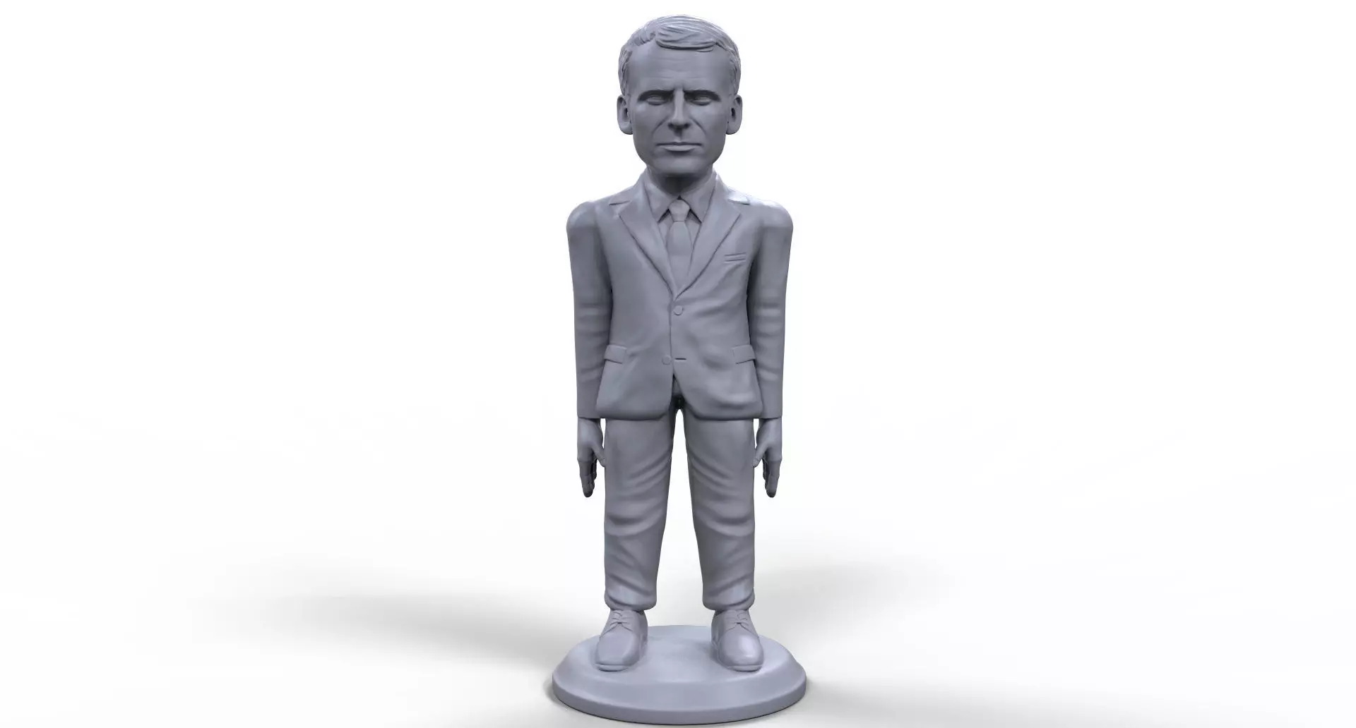 Emmanuel Macron stylized high quality 3D printable miniature 3D print model_0
