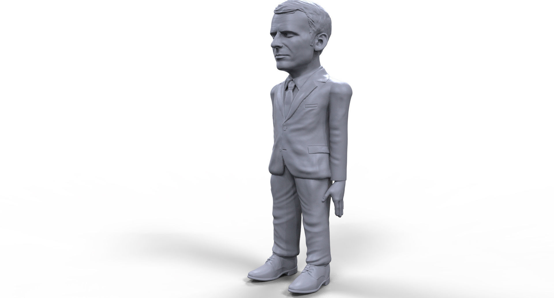 Emmanuel Macron stylized high quality 3D printable miniature 3D print model_10