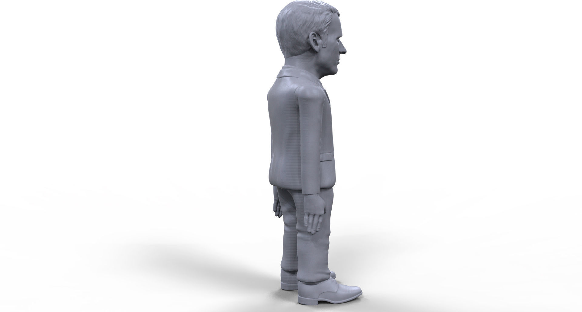 Emmanuel Macron stylized high quality 3D printable miniature 3D print model_7