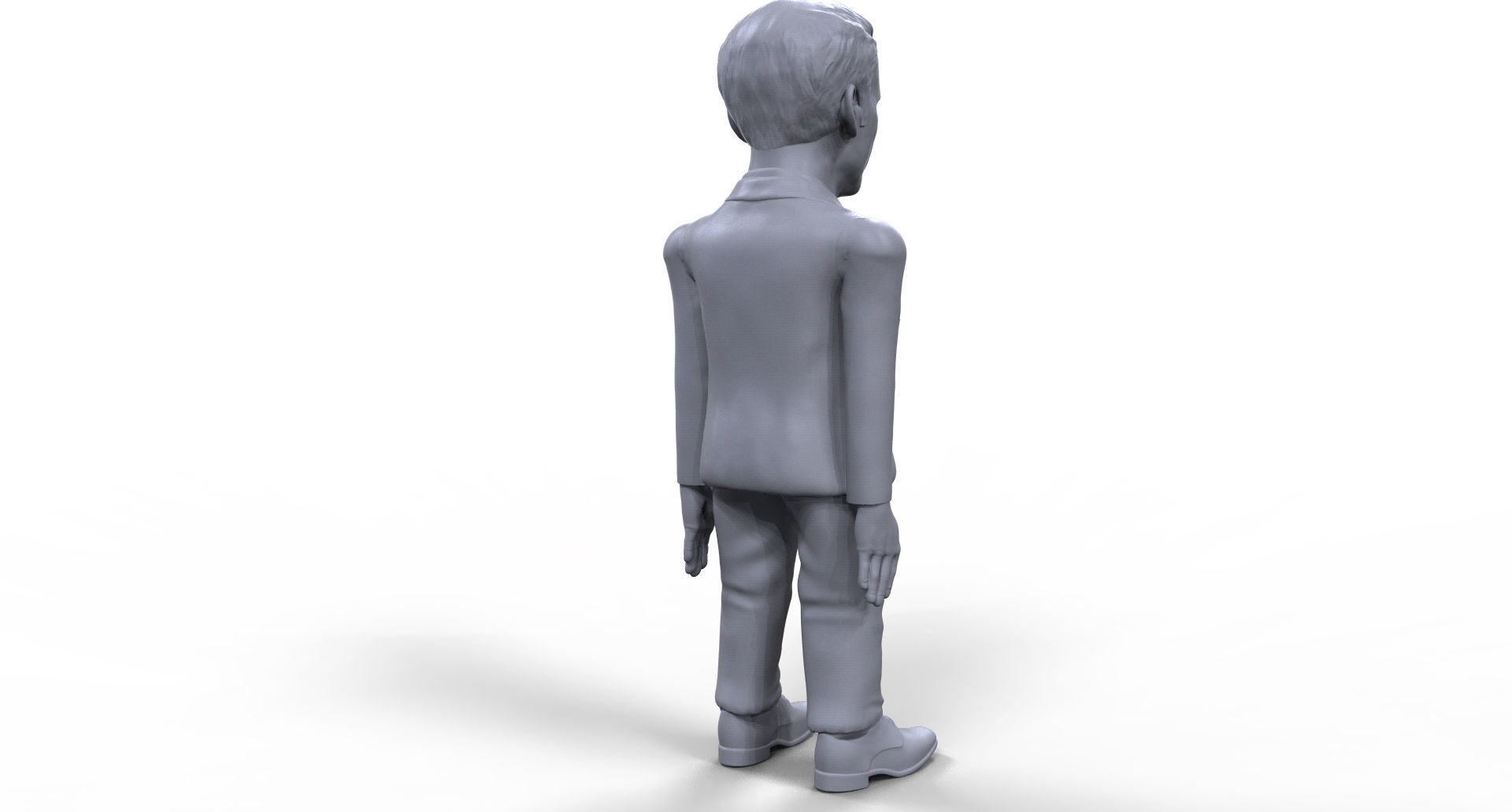 Emmanuel Macron stylized high quality 3D printable miniature 3D print model_5