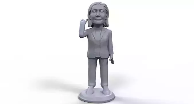 Marine Le Pen stylized high quality 3D printable miniature