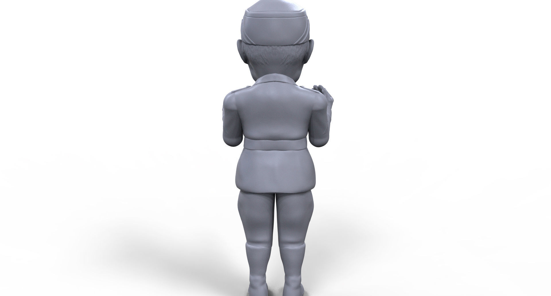 Benito Mussolini stylized high quality 3D printable miniature 3D print model_9