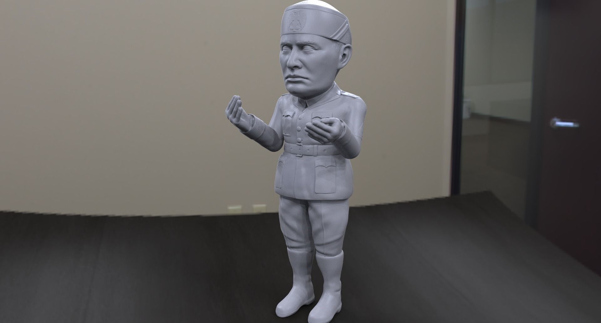 Benito Mussolini stylized high quality 3D printable miniature 3D print model_14