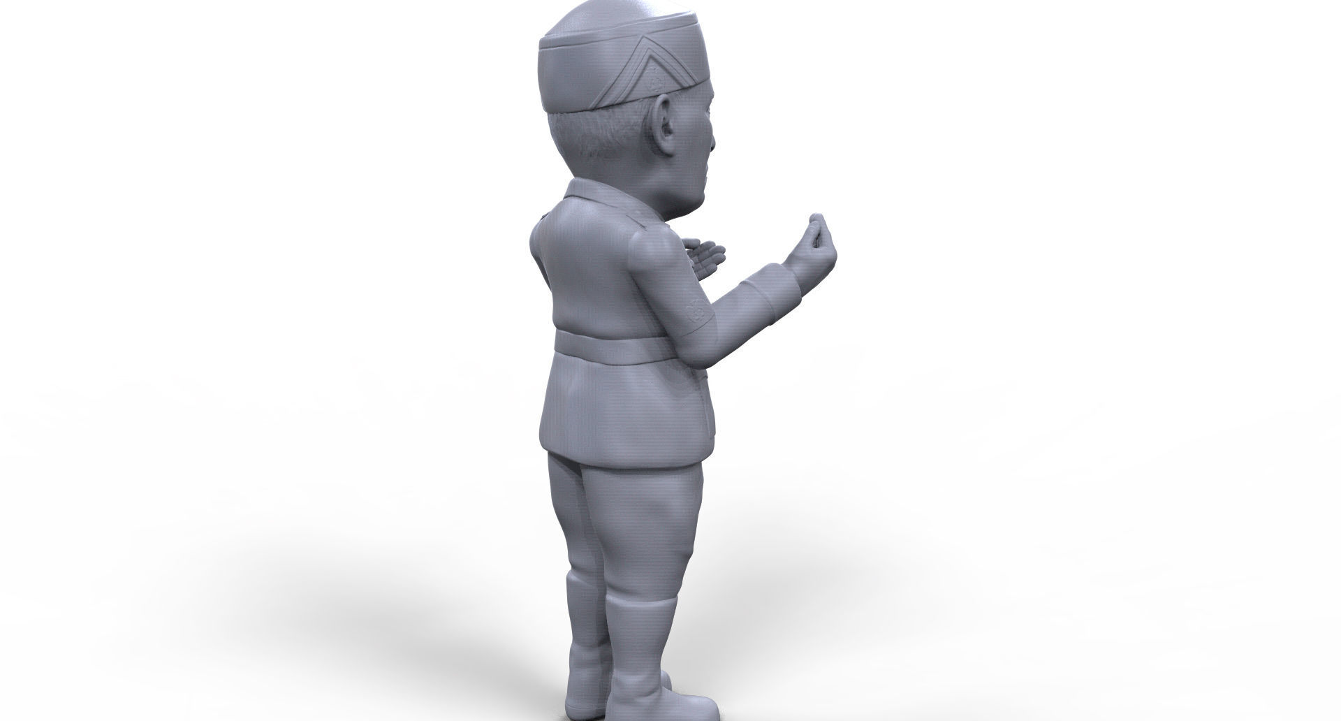 Benito Mussolini stylized high quality 3D printable miniature 3D print model_10