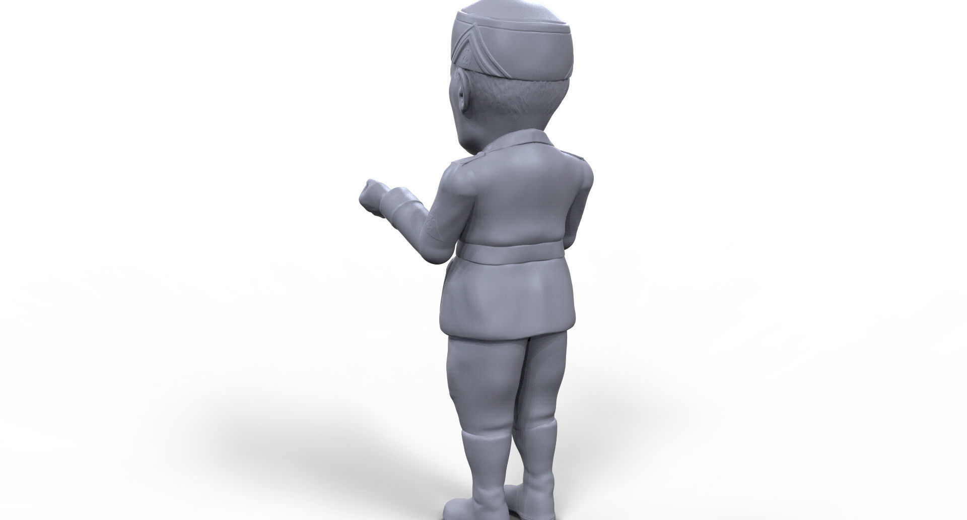 Benito Mussolini stylized high quality 3D printable miniature 3D print model_8