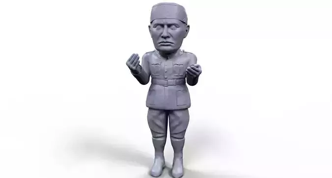 Benito Mussolini stylized high quality 3D printable miniature 3D print model