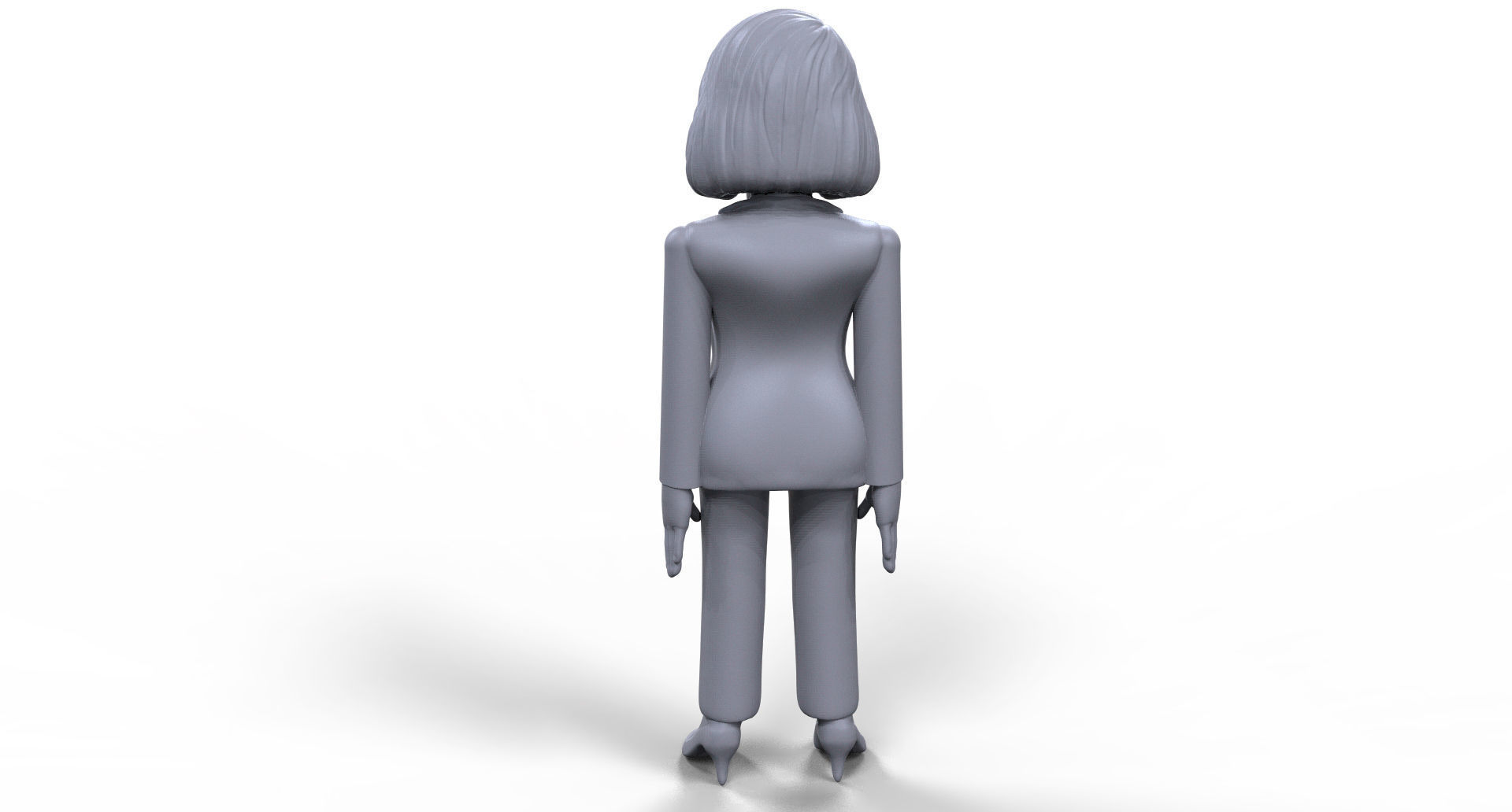 Nancy Pelosi stylized high quality 3D printable miniature 3D print model_5