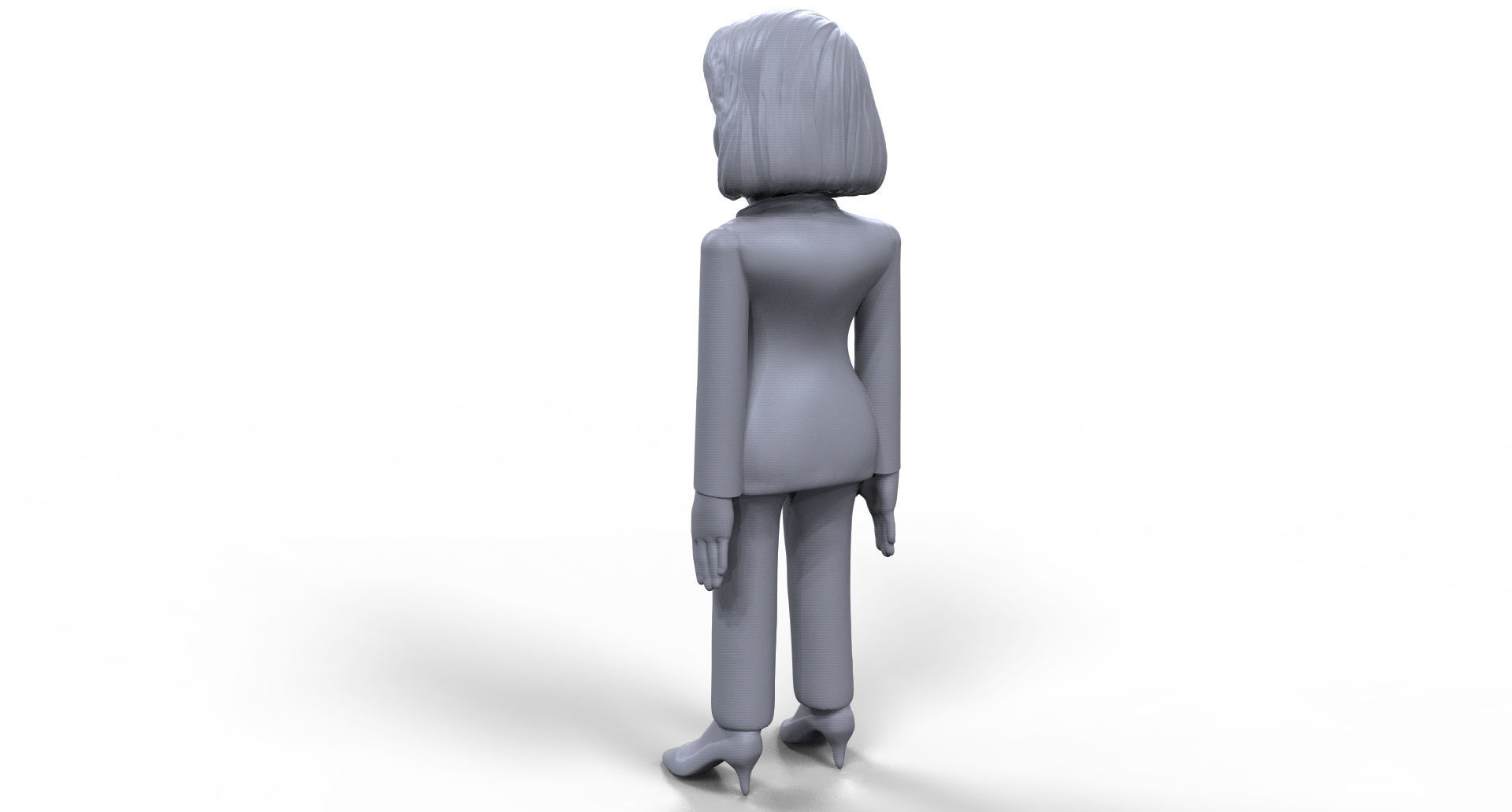 Nancy Pelosi stylized high quality 3D printable miniature 3D print model_4