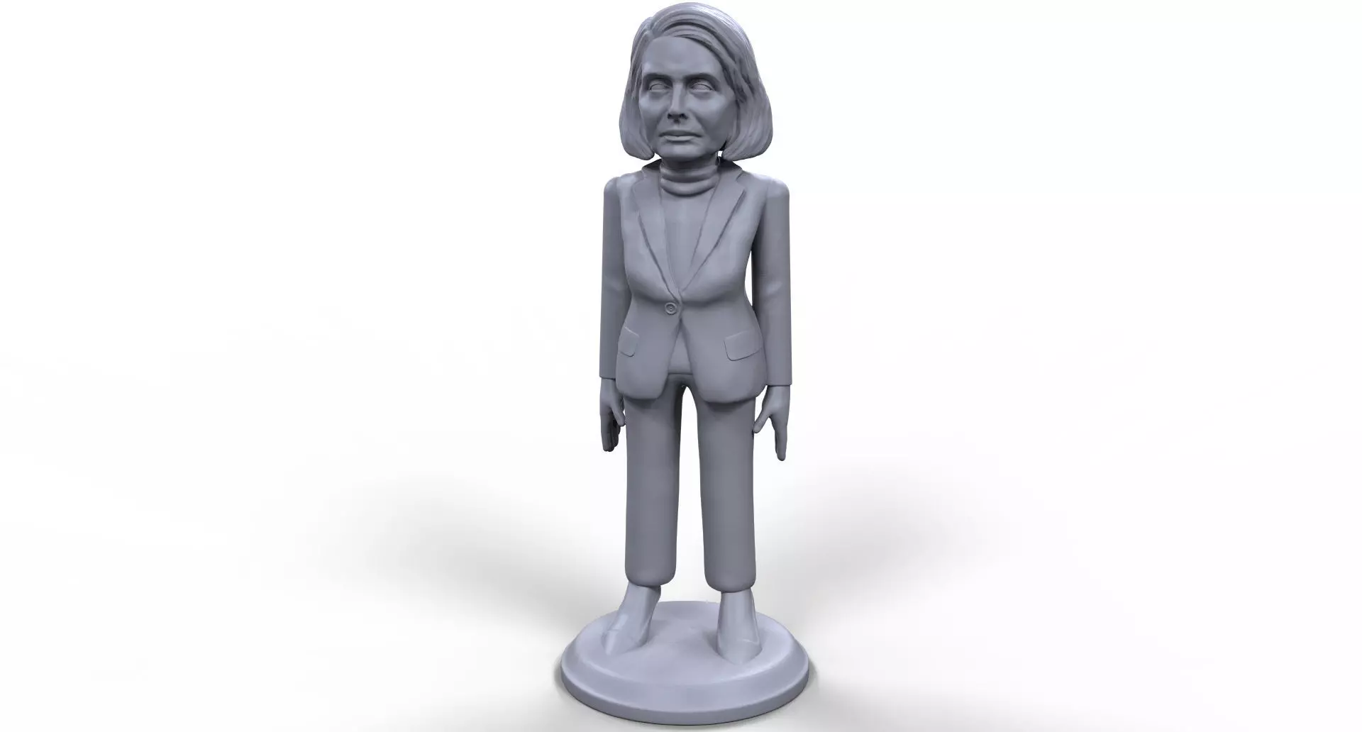 Nancy Pelosi stylized high quality 3D printable miniature 3D print model_0