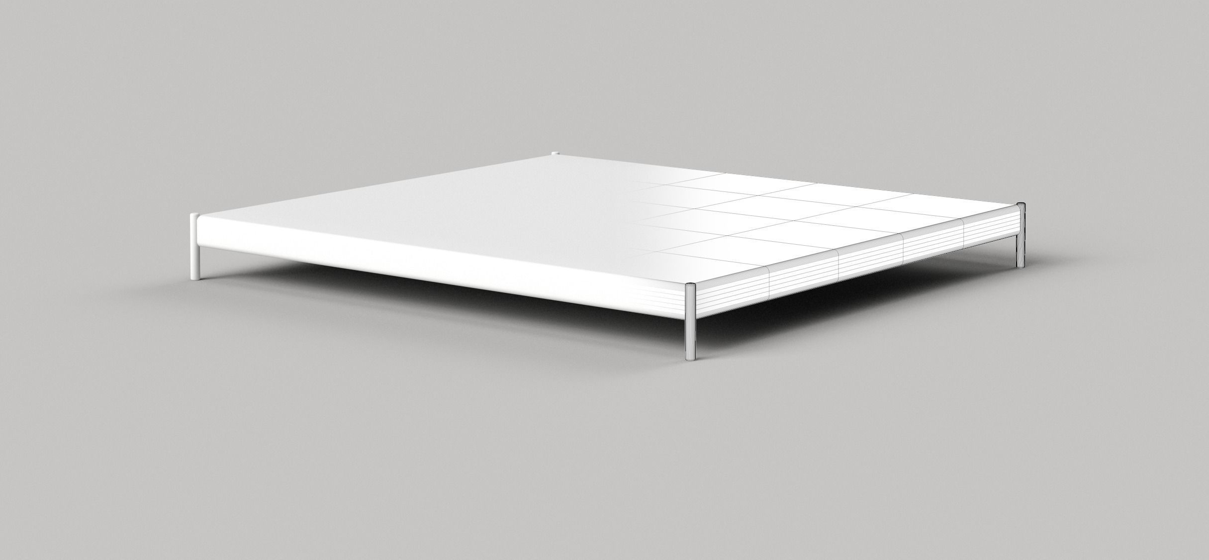 Minimal Bed Base 3D model_2
