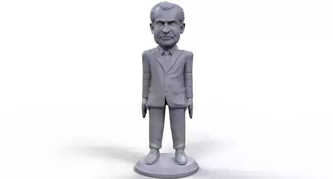 Richard Nixon stylized high quality 3D printable miniature Free 3D print model