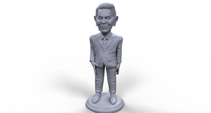 Ronald Reagan stylized high quality 3d printable miniature 3D print model