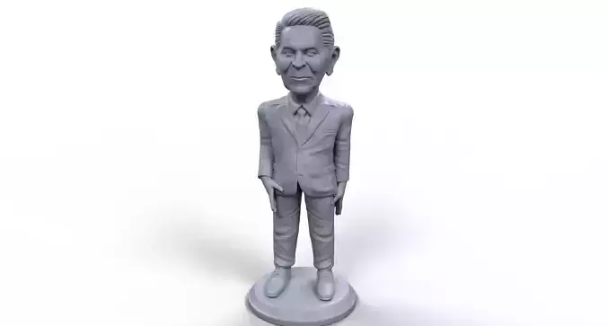 Ronald Reagan stylized high quality 3d printable miniature 3D print model