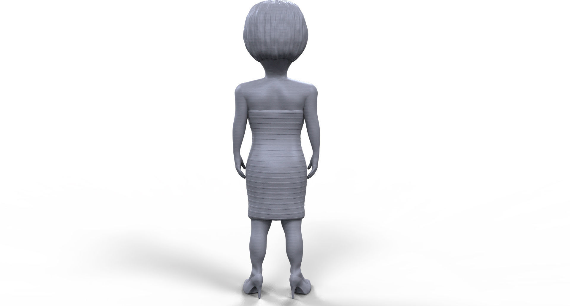 Theresa May stylized high quality 3d printable miniature 3D print model_4