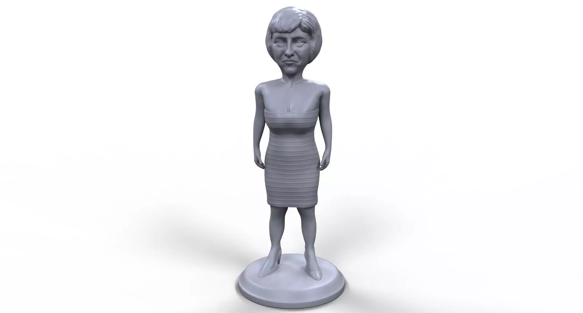 Theresa May stylized high quality 3d printable miniature 3D print model_0