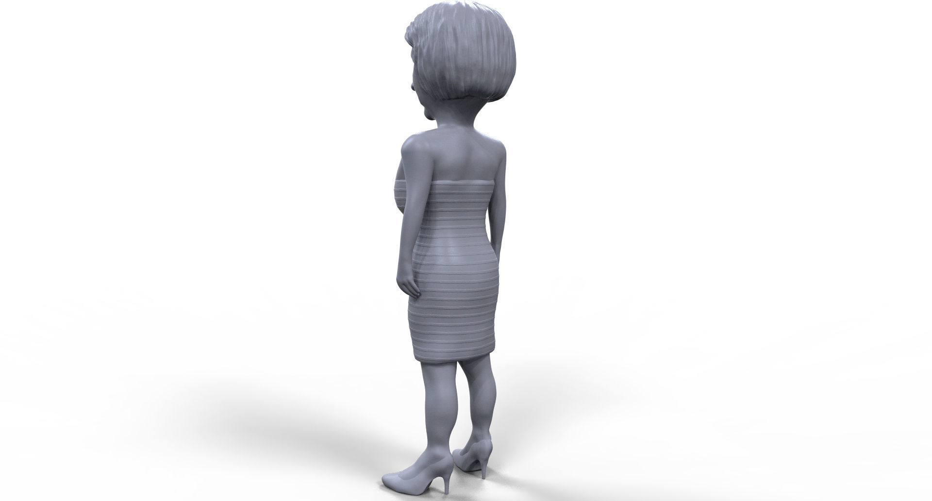 Theresa May stylized high quality 3d printable miniature 3D print model_3