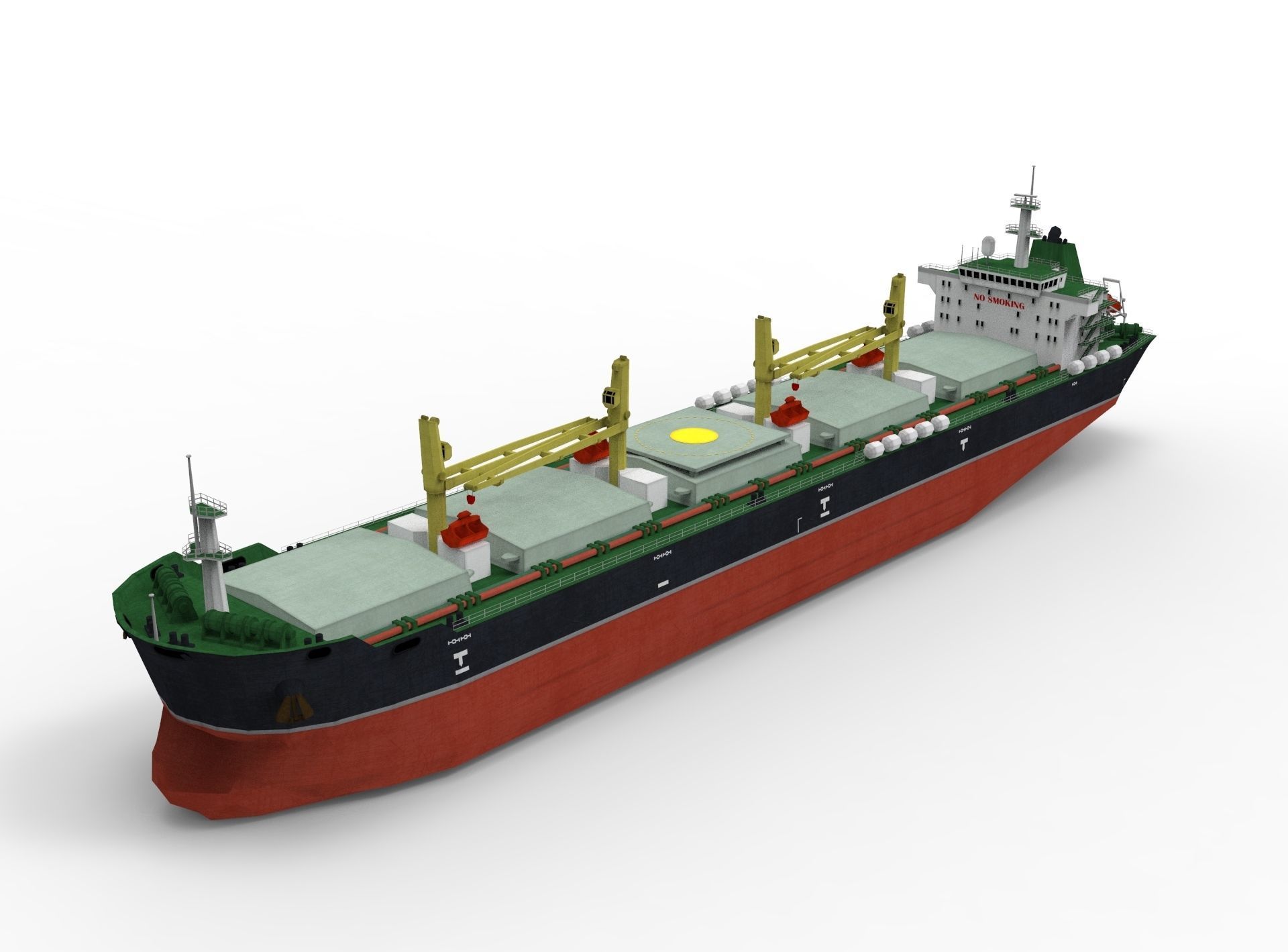 Bulk  carrier lowpoly Low-poly 3D model_1