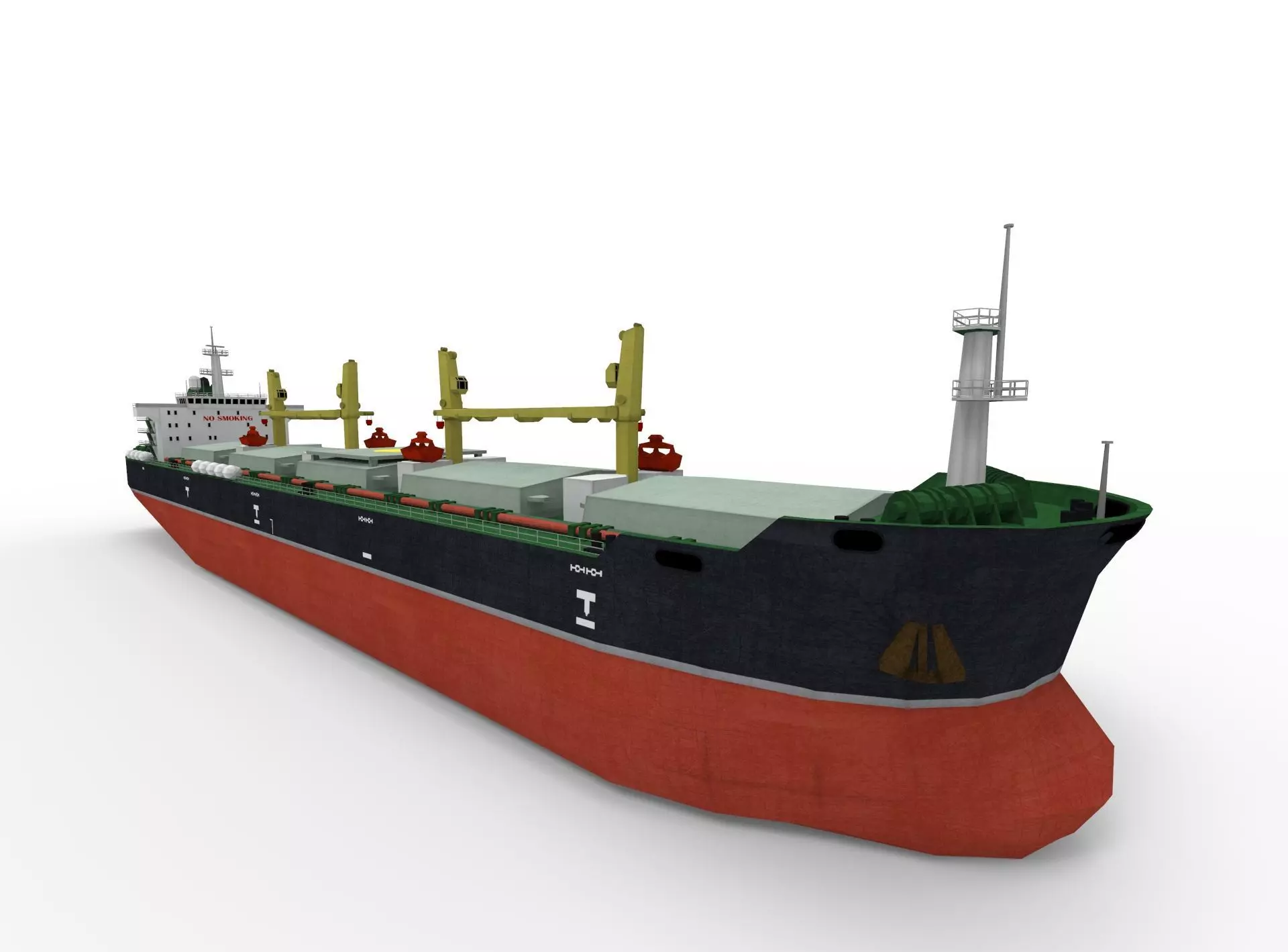 Bulk  carrier lowpoly Low-poly 3D model_0