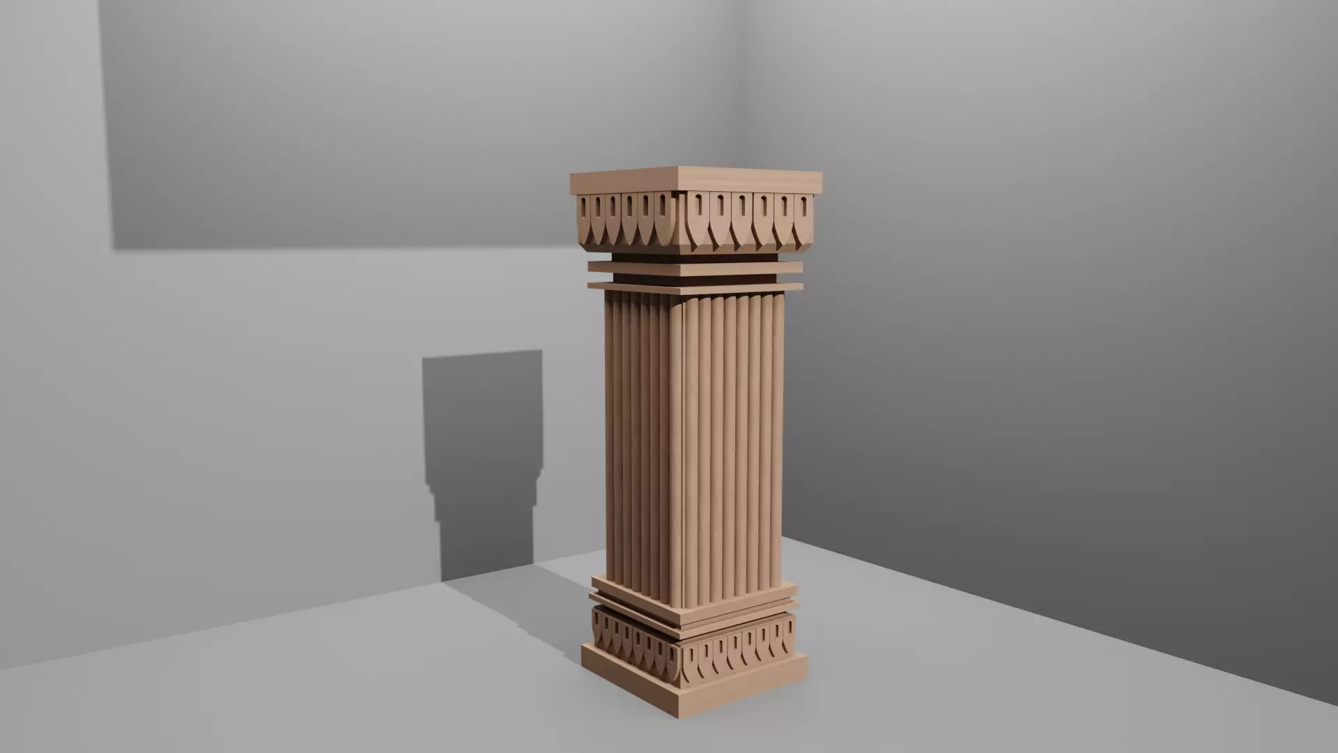 Ancient pillar Free low-poly 3D model_0