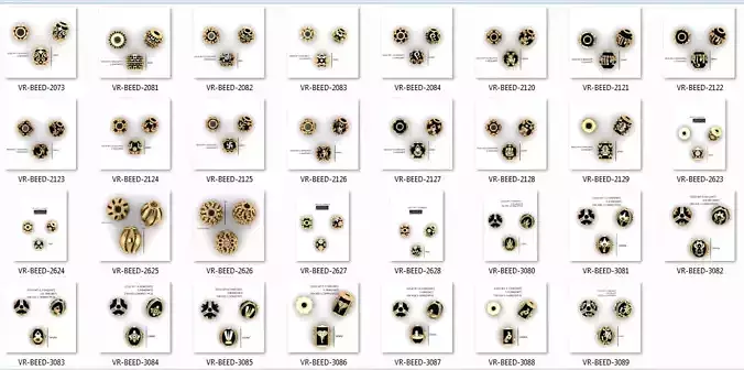 128 3dm and 37 stl para ball beads bulk collection  3D print model