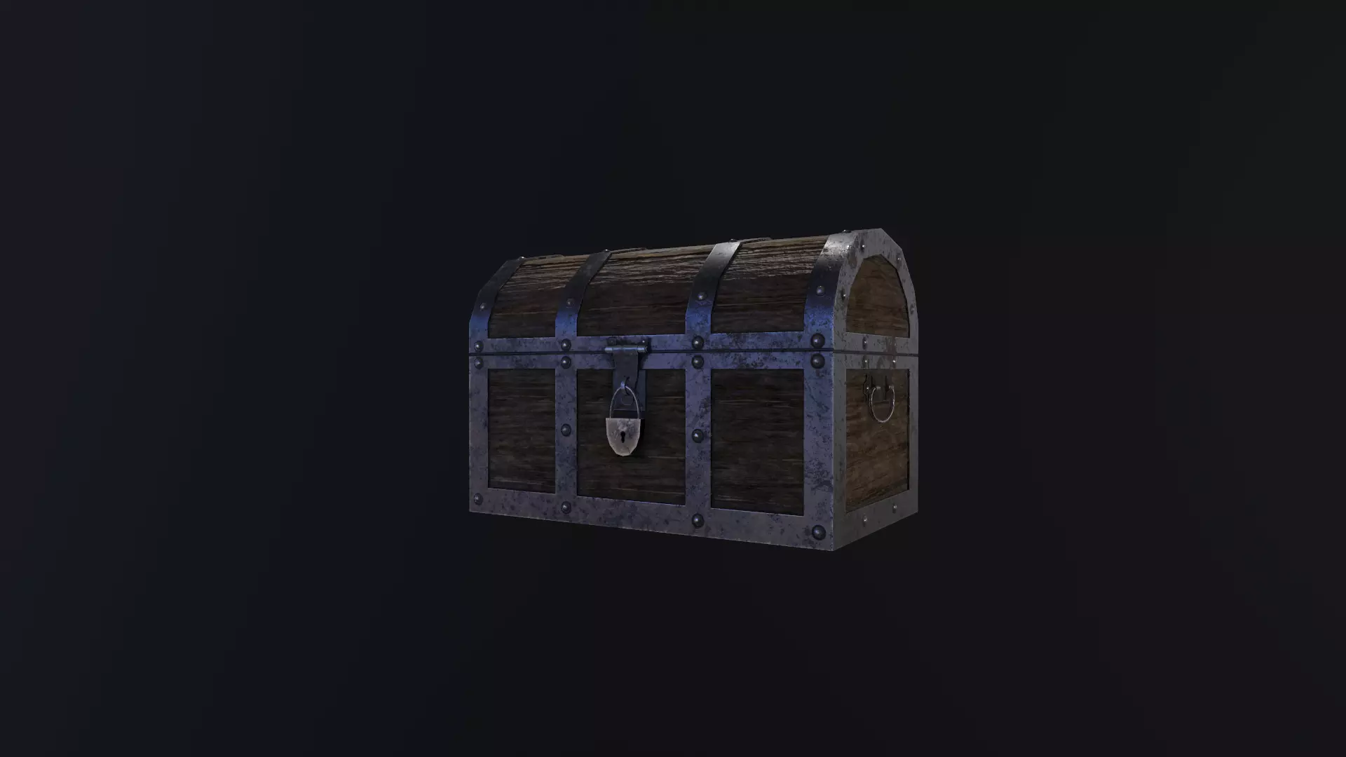 Medieval chest Free low-poly 3D model