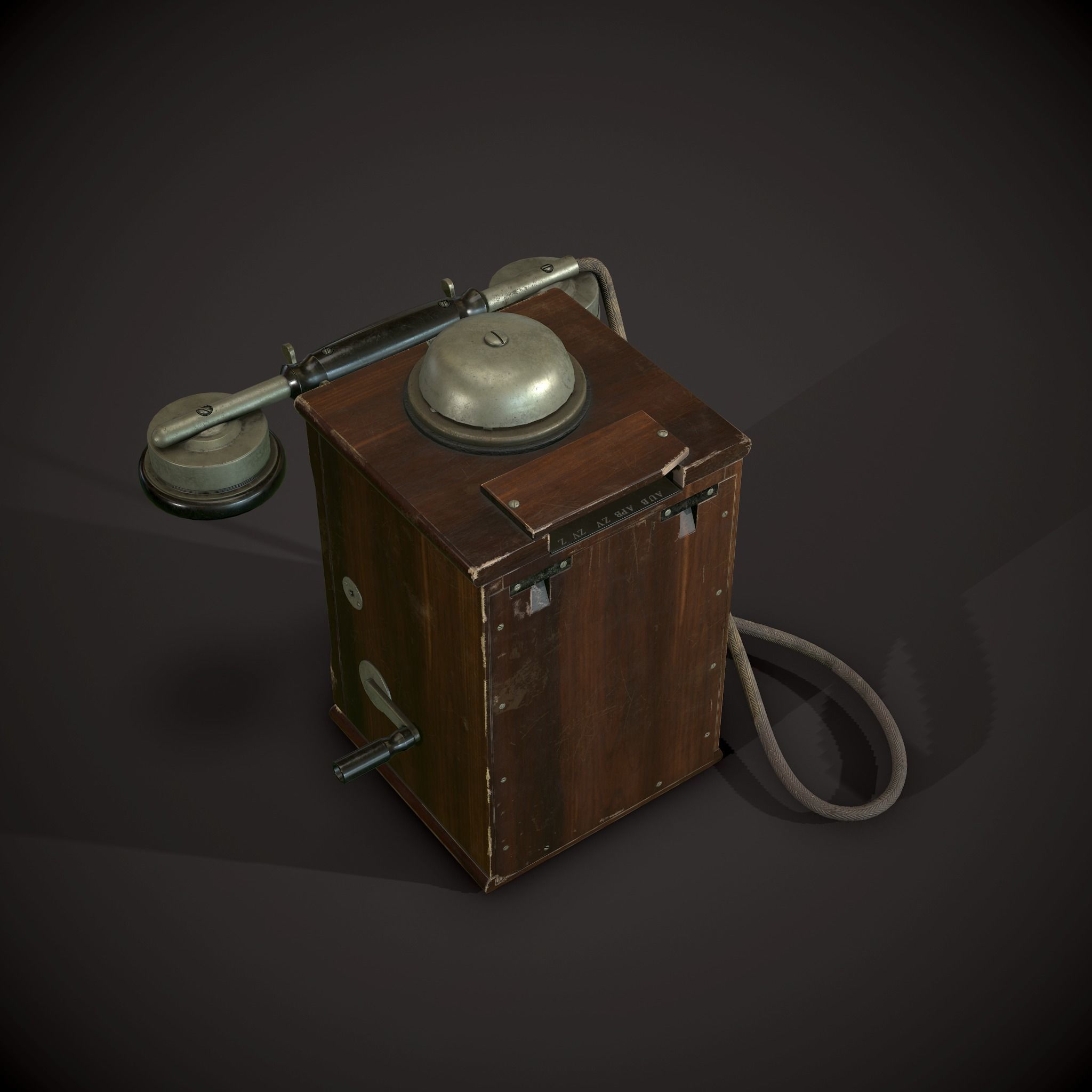 Old Phone Low-poly 3D model_5