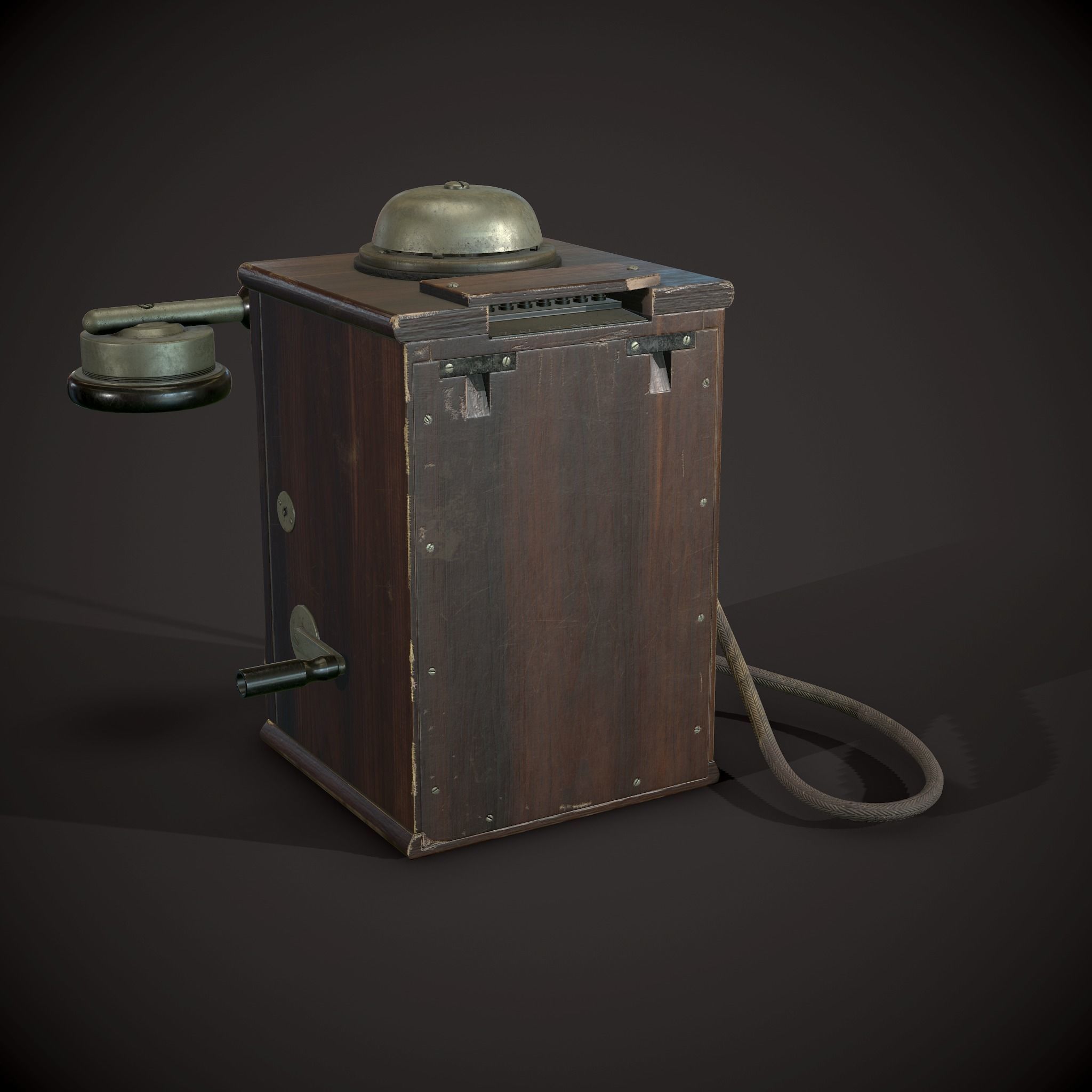 Old Phone Low-poly 3D model_3