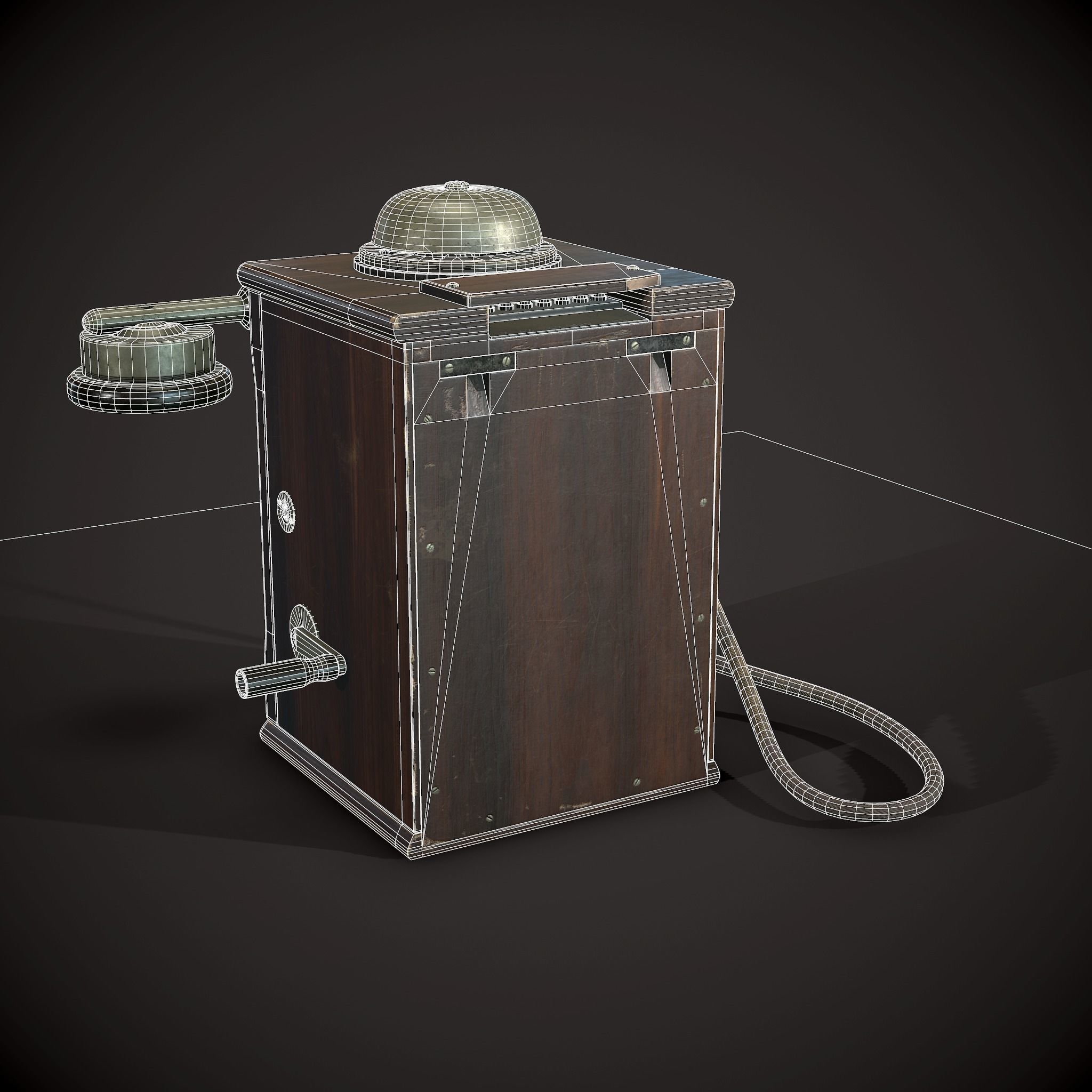 Old Phone Low-poly 3D model_8