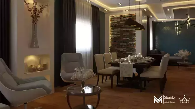 Modern Reception 3D Model 3D model