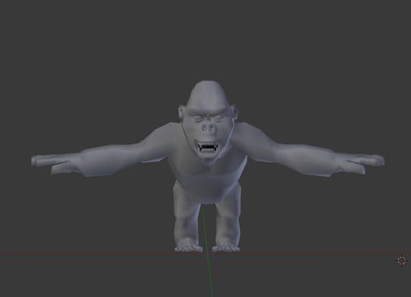 Gorilla cartoon Low-poly 3D model_5